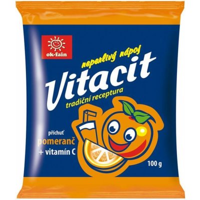 Vitacit neperlivý nápoj v prášku pomeranč+vitamín c 100 g – Hledejceny.cz