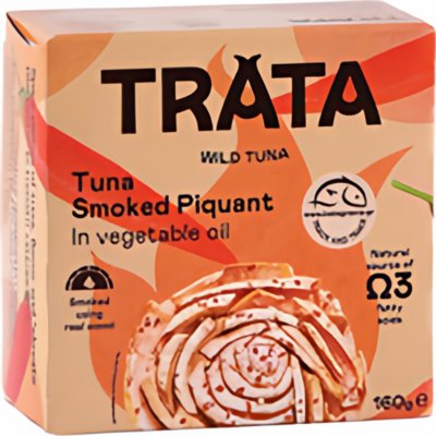 Trata Tuňák uzený v rostlinném oleji pikantní 160 g