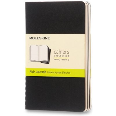 Moleskine Sešity Cahier S čisté 3 ks černý – Sleviste.cz