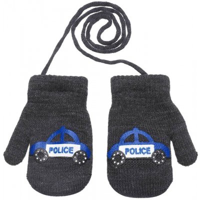 Be Snazzy Zimní palcové zapletené rukavičky se šňůrkou policie Sv. šedé – Zboží Dáma