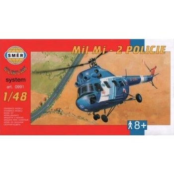 Směr Model Kliklak Vrtulník Mil Mi 2 1:48Policie 27 6x30cm v krabici 34x19x5 5cm