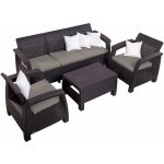 DEOKORK Zahradní ratanová sestava CORFU LOUNGE MAX hnědá – Zboží Dáma