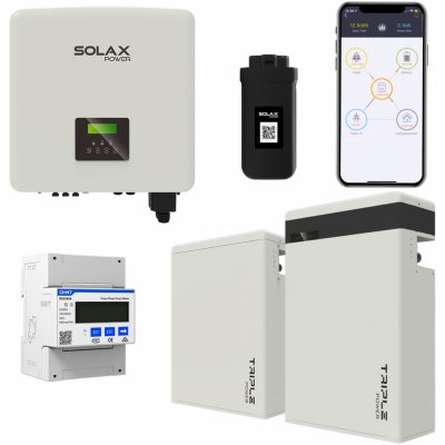 Solax sestava měnič X3-HYBRID-10.0-D 3F 10 kW a 11,6 kWh baterie SolaX T-BAT H 5.8 – Zboží Mobilmania