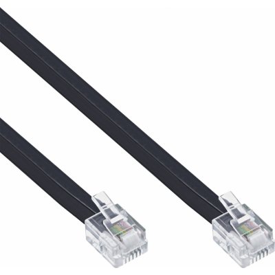 InLine 18849 telefonní s konektory RJ12 6/6 20m černý – Zboží Živě