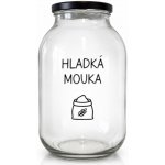 Úklid pro klid Sklenice na hladkou mouku písmo tiskací 2 l – Zboží Dáma