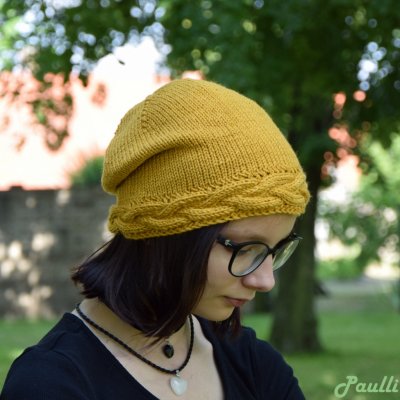 Hořčicová dámská čepice – Zboží Mobilmania