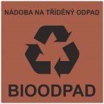 Nádoba na tříděný odpad - bioodpad samolepící vinylová fólie 100 x 100 mm – Zboží Dáma