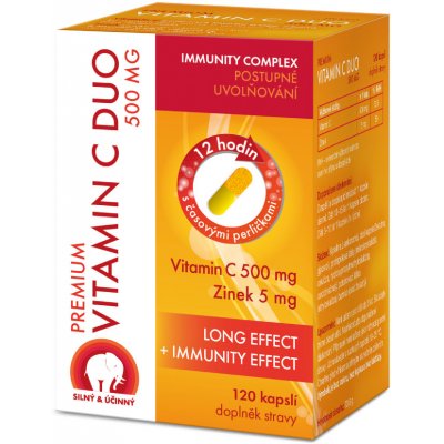 Swiss Med Premium Vitamin C Duo 500 mg 120 kapslí – Zboží Mobilmania