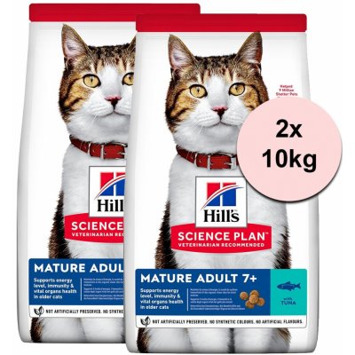 Hill's Science Plan Feline Mature Adult 7+ Tuna 2 x 10 kg – Zboží Mobilmania