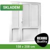 Venkovní dveře SKLADOVÁ-OKNA REHAU Smartline+ Bílá 158 x 208 cm pravé