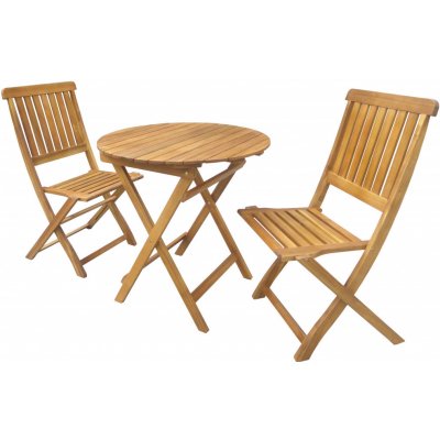 ALDOTRADE Bistro set dřevěný 3ks Coffee akát G117007 – Hledejceny.cz