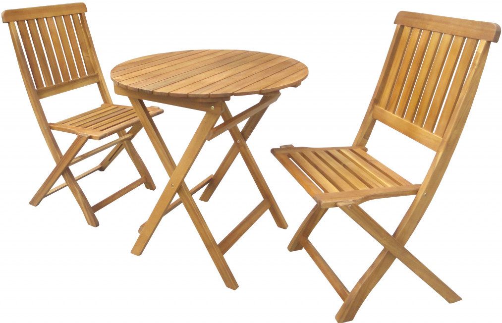 ALDOTRADE Bistro set dřevěný 3ks Coffee akát G117007