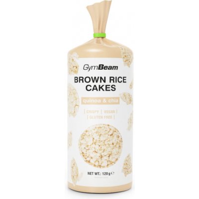 GymBeam Hnědé rýžové chlebíčky quinoa a chia 120 g – Zboží Dáma
