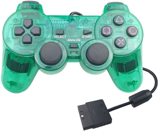 PSko Drátový ovladač pro PS1 a PS2 zelený 8941