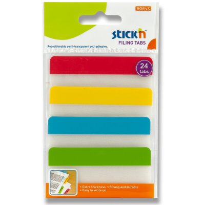 Hopax Stick'n Clearnote - samolepicí proužky - 38 × 76 mm, 4 barvy × 6 ks – Hledejceny.cz