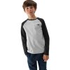 Dětské tričko 4F junior-LONGSLEEVE-JAW23TLONM138-27M-COLD LIGHT GREY MELANGE šedá