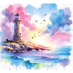 IHR Ideal Home Range Ubrousek 33x33cm Maják akvarel – Zboží Mobilmania