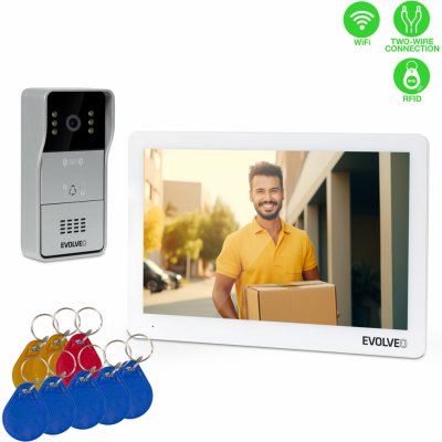 EVOLVEO DoorPhone 10-2W - 2 drátový videotelefon s aplikací 32GB pamětí DP-10-2-W – Zbozi.Blesk.cz
