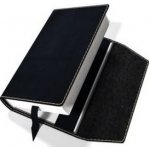 Variabilní kožený obal na knihu se záložkou kůže černá – Zboží Dáma