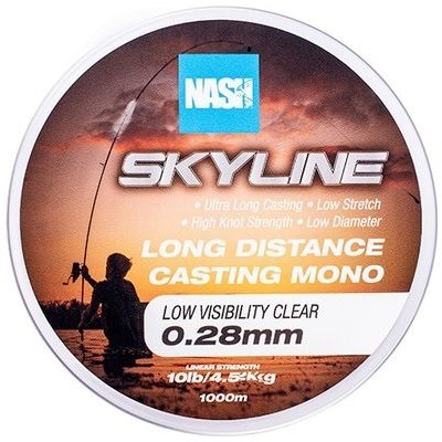 Kevin Nash Skyline Mono Low Visibility Clear 1000m 0,26mm 3,62 kg