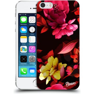 Pouzdro Picasee silikonové Apple iPhone 5/5S/SE - Dark Peonny čiré