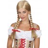 Karnevalový kostým Dámská paruka Heidi blond s culíky