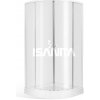 Roth Čtvrtkruhový sprchový kout AVILES v setu s vaničkou 80 x 80 cm bílá Sklo TRANSPARENT