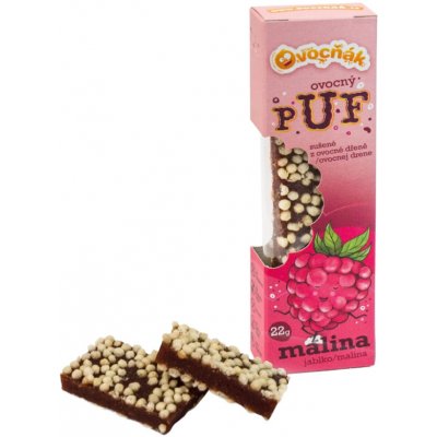 OVOCŇÁK Ovocné puf plátky jablko a malina 22 g – Sleviste.cz