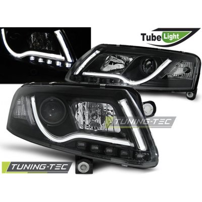 Přední světla LED TubeLights Audi A6 C6 4F 04-08 černá