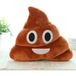 OOTB.de Polštář emoji Hovínko Poop Hnědý s úsměvem světlejší 31 – Zboží Dáma