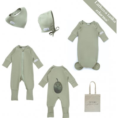 Dárková sada pro miminko Moniel Olive olivová newborn – Sleviste.cz