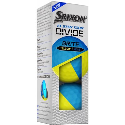 Srixon Q-Star Tour Divide žlutá/modrá 3 ks – Hledejceny.cz