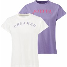 esmara Dámské triko, 2 kusy lila fialová / bílá