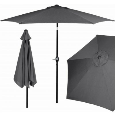 SPRINGOS SUNNY GU0021 Zahradní slunečník 250 cm, tmavě šedý – Zboží Mobilmania
