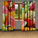 IMPAR Závěsy Ovoce (Rozměr : 140x250, Materiál: Interlock) – Zboží Mobilmania