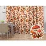 Biante Dekorační závěs Leona LN-183 Mochomůrkové snění na krémovém 130x220 cm – Hledejceny.cz