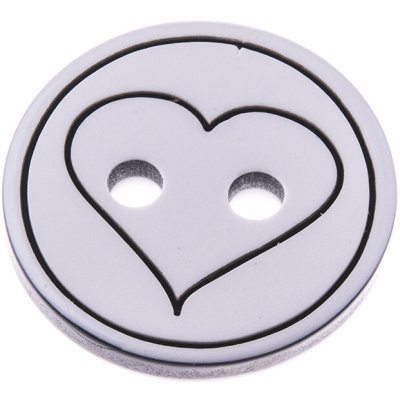 Knoflík 12,5 mm plastový srdce – Zboží Mobilmania