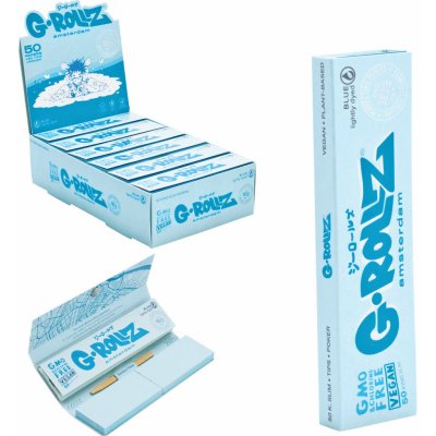 Grollz Lightly Dyed Blue papírky s filtry 50 ks – Sleviste.cz