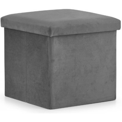 TRENDIE Skládací taburetka s úložným prostorem "M" tmavě šedá – Zbozi.Blesk.cz