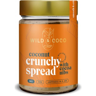 Wild&Coco BIO Kokosová pomazánka s kešu a kakaovými boby 300 g – Zboží Mobilmania