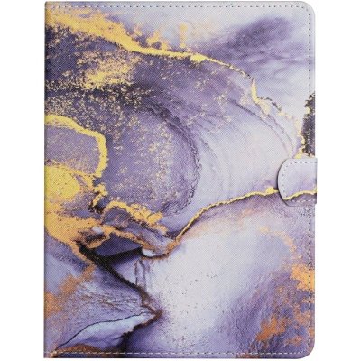 Protemio Univerzální Flip pouzdro Pro tablet s úhlopříčkou 10" PURPLE 46590 MARBLE – Zboží Mobilmania