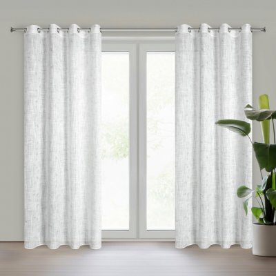 EUROFIRANY ZÁVĚS NA KROUŽCÍCH SOLANA 140X250 CM KRÉMOVÁ – Hledejceny.cz