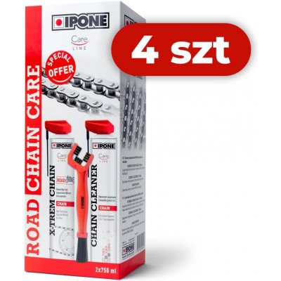IPONE ROAD CHAIN CARE sada na čištění a mazání řetězu 2 X 750 ml 4ks – Zbozi.Blesk.cz