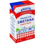 Madeta Jihočeská smetana trvanlivá 31% 250 ml – Zboží Dáma