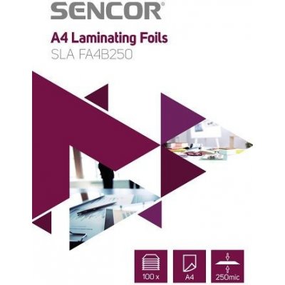 SENCOR SLA FA4B250 fólie A4 250mic 100ks 45011743 – Zboží Živě
