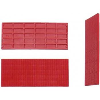 Podložka vymezovací plastová rozměr 41 x 100 mm tloušťka 3 mm, stavební, montážní barva červená