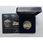 Česká mincovna Parní lokomotiva Škoda 498 Albatros s hologramem 500 Kč 2021 stříbrná mince Proof 25 g – Zboží Mobilmania