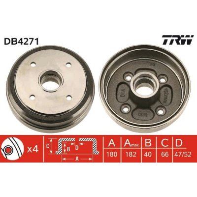 Brzdový buben TRW DB4271 – Sleviste.cz