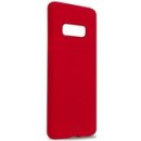 Pouzdro Puro silikonové s mikrovláknem Samsung S10e červené