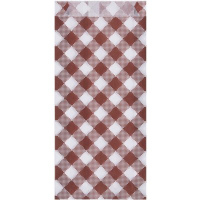 Papírový sáček Karo 9+2 5 x 20 cm na párek v rohlíku – Zboží Dáma